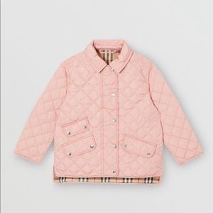 NWT Girls Size 4 Burberry Diamond Quilt Coat